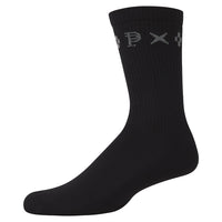 Monogram Crew Sock | Black - Capsule NYC