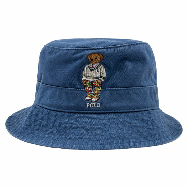 Polo Bear cotton twill bucket hat in white - Polo Ralph Lauren