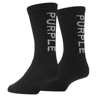 Purple Brand Socks | Black/White - Capsule NYC