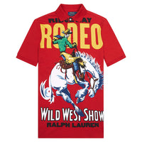 Rodeo Graphic Polo Shirt | Red - Capsule NYC