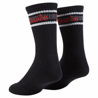 Speed Striped Sock | White/Black/Red - Capsule NYC
