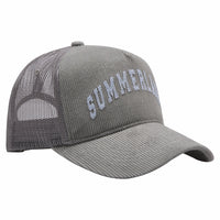Summerland Corduroy Trucker Hat | Grey - Capsule NYC