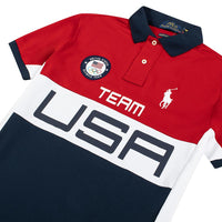 Team USA Stretch Mesh Polo Shirt | Red - Capsule NYC