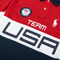 Team USA Stretch Mesh Polo Shirt | Red - Capsule NYC