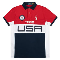 Team USA Stretch Mesh Polo Shirt | Red - Capsule NYC