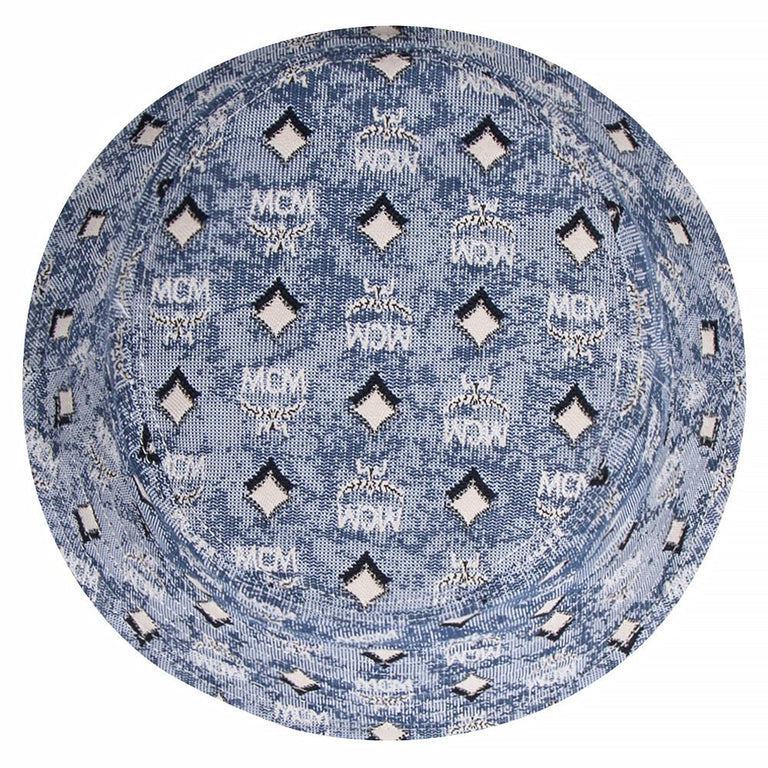MCM Denim-Look Jacquard Bucket Hat with Cream & Black Motif Bucket hat mcm - Gem main image 2
