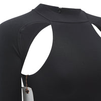 Women's Jersey Cut-Out Crop Top | Black - Capsule NYC