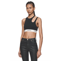 Women's Rib Cut-Out Bralette | Black - Capsule NYC