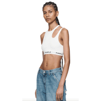 Women's Rib Cut-Out Bralette | White - Capsule NYC