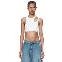 Women's Rib Cut-Out Bralette | White - Capsule NYC